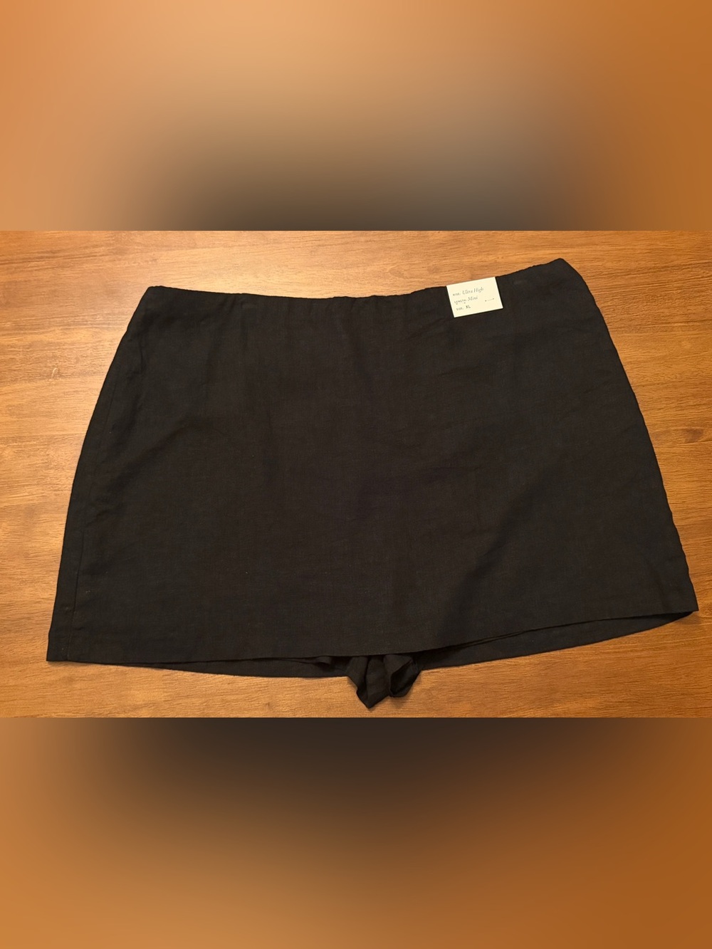 Abercrombie & Fitch Scarlet Mini Skort - high waist - Black - size XL